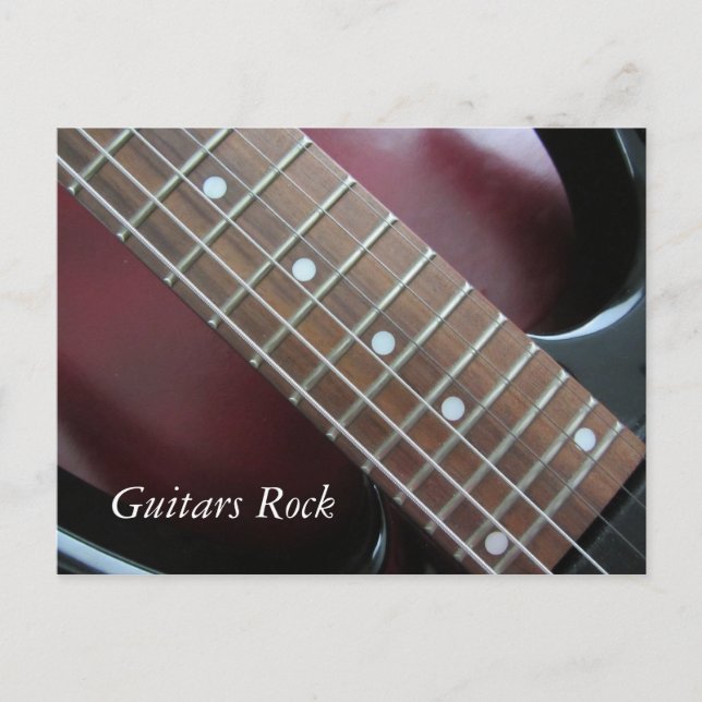 Gitarren Rock - Elektrische Gitarre Postkarte (Vorderseite)