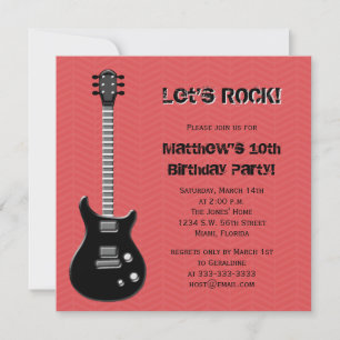 Gitarren Rockstar Einladung