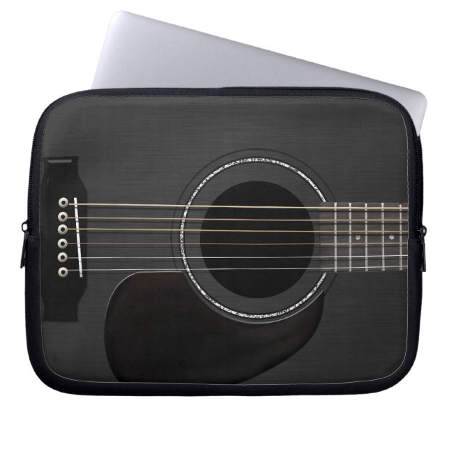 Gitarren-Schwarzes Laptopschutzhülle (Vorderseite)