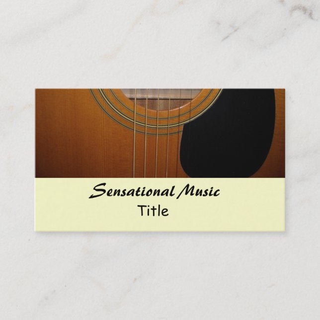 Gitarren Sensationelle Musik Visitenkarte (Vorderseite)