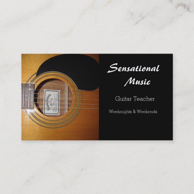 Gitarren Sensationelle Musik Visitenkarte (Vorderseite)