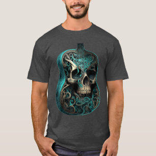 Gitarren-Skelett-Musikliebhaber Akustikgitarrespie T-Shirt