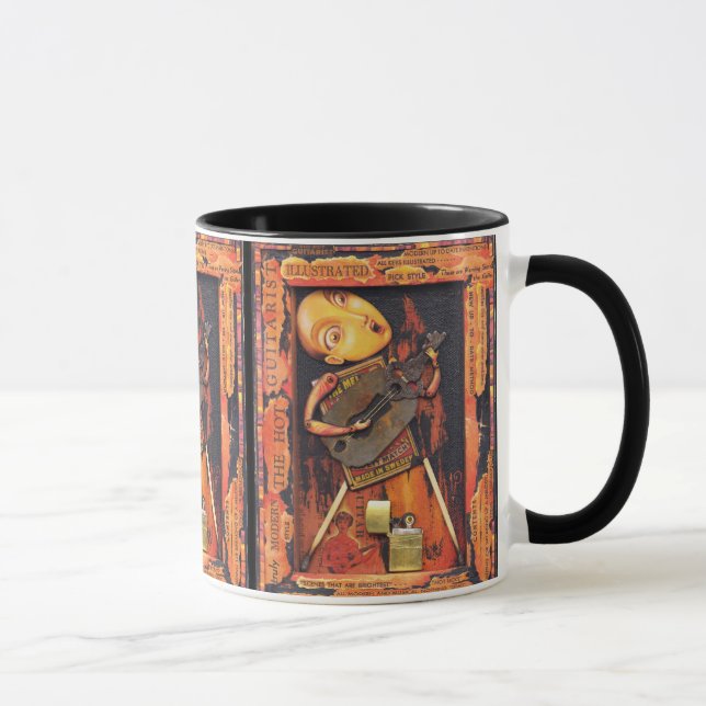 Gitarren-Spieler-Tasse: Heißer Gitarrist Tasse (Rechts)