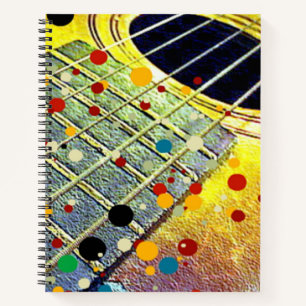 Gitarren Strings Musikalische Wasserfarbe Notizbuch