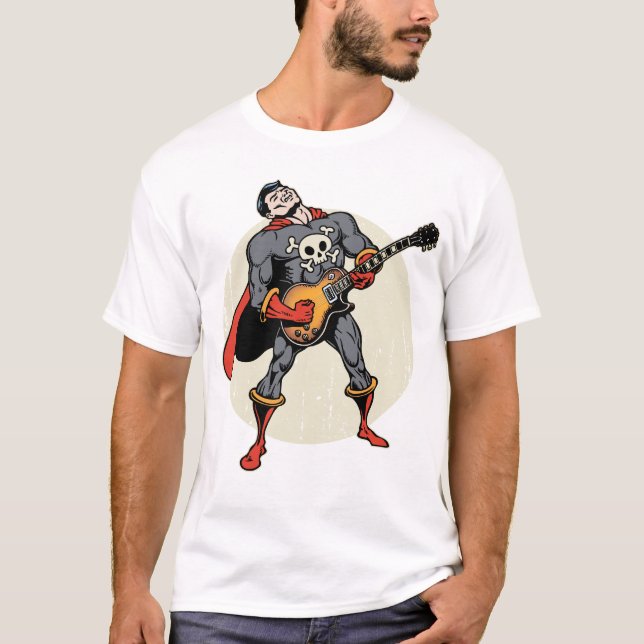 Gitarren-Superheld T-Shirt (Vorderseite)