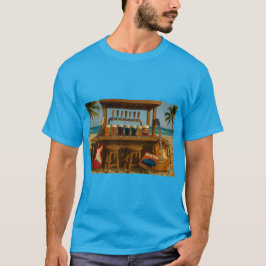 Gitarren und Mikrobrauereien an der Strandbar T-Shirt