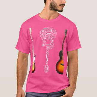 Gitarren und Musiknoten, elektrisch und akustisch T-Shirt