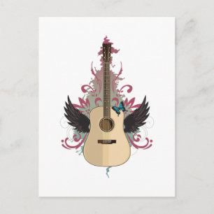 Gitarren-Vibes Postkarte