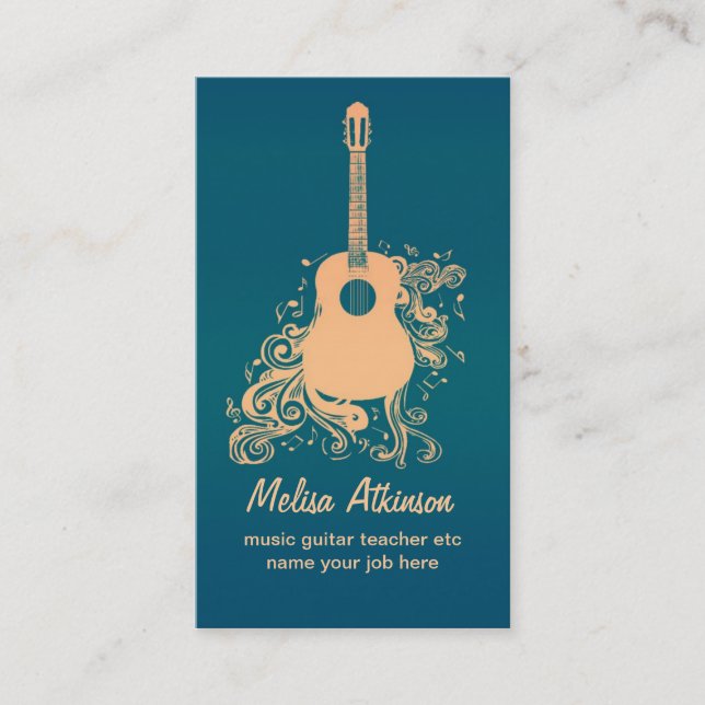 Gitarren-Visitenkarte Visitenkarte (Vorderseite)
