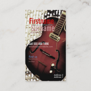 Gitarren-Zeitschriften-Art mit Logo-Visitenkarte Visitenkarte