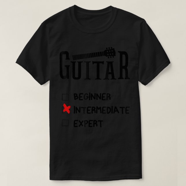 Gitarrenanfänger Gitarre Intermediate T-Shirt (Design vorne)