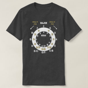 Gitarrencirkel der Quinten und Quarten T-Shirt