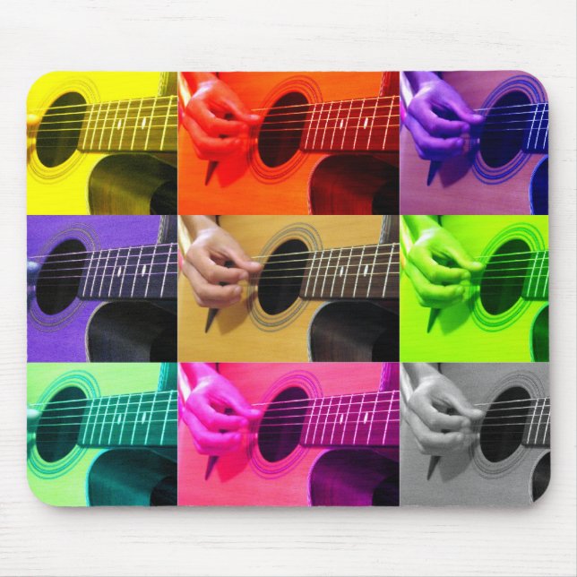 GitarrenCollage of Color Mousepad (Vorne)