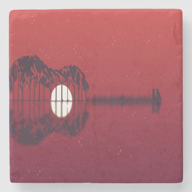 Gitarrencove Steinuntersetzer (Vorderseite)