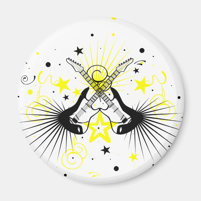 Gitarrendesign Magnet (Vorne)