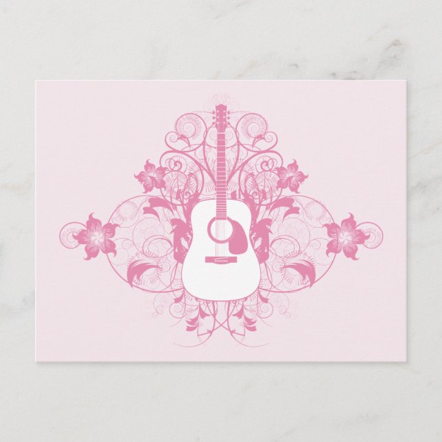 Gitarrendesign Postkarte (Vorderseite)