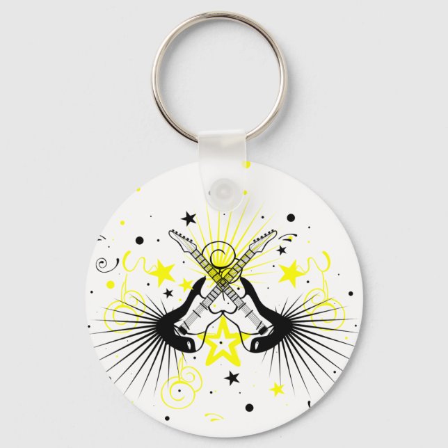 Gitarrendesign Schlüsselanhänger (Vorderseite)