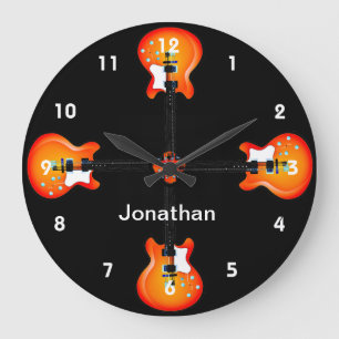 Gitarrendesign Wall Clock Große Wanduhr