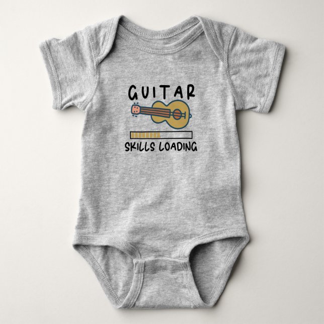 Gitarrenfähigkeiten Loading Musician Baby Funny Gi Strampler (Vorderseite)