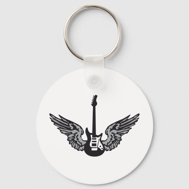 Gitarrenflügel Schlüsselanhänger (Vorderseite)