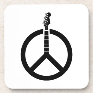Gitarrenfriedenszeichen Getränkeuntersetzer