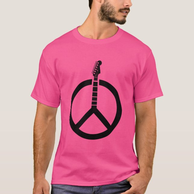 Gitarrenfriedenszeichen T-Shirt (Vorderseite)
