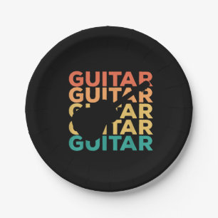 Gitarrengeschenk Akustische Gitarrist Pappteller