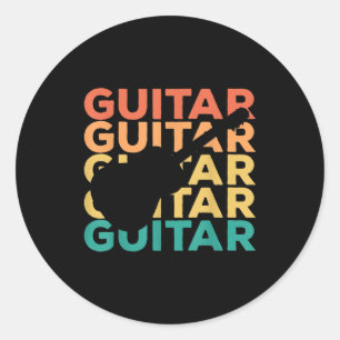 Gitarrengeschenk   Akustische Gitarrist Runder Aufkleber