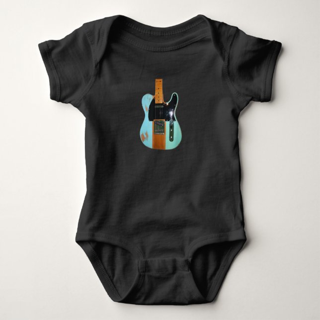 Gitarrengeschenk| Coole elektrische Gitarre Baby Strampler (Vorderseite)