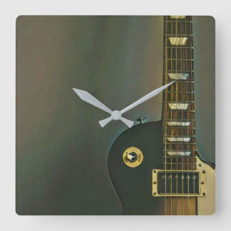 Gitarrengeschenke für ihn quadratische wanduhr