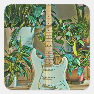 Gitarrengeschenke Quadratischer Aufkleber