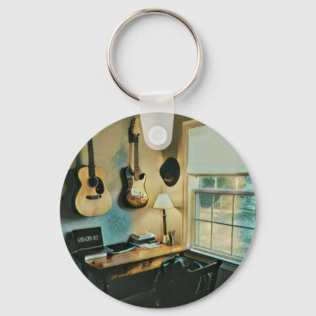 Gitarrengeschenke Schlüsselanhänger (Vorderseite)
