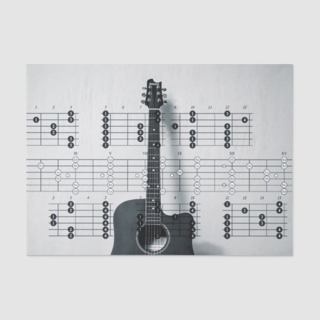 Gitarrengewebe Seidenpapier (Vorderseite)