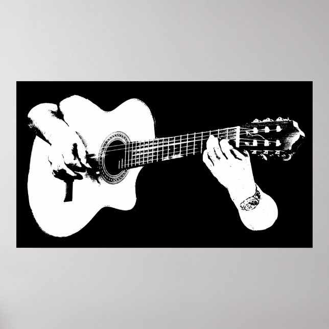 Gitarrengrafik spielen poster (Vorne)