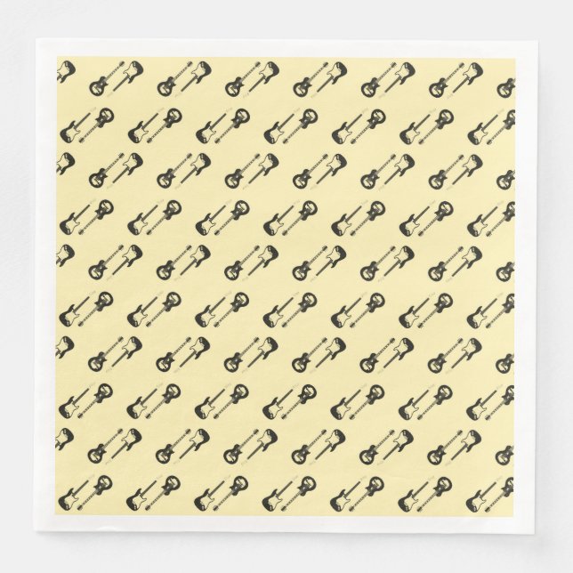 Gitarrenkörper Papiertücher Serviette (Vorderseite)