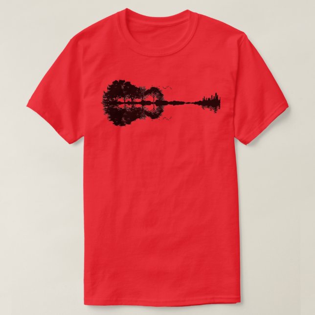 Gitarrenlandschaft Musik Landschaft T-Shirt (Design vorne)