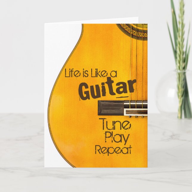 Gitarrenlebensgrüßkarte Karte (Vorderseite)