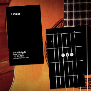 Gitarrenlehrer A-Dur Visitenkarte