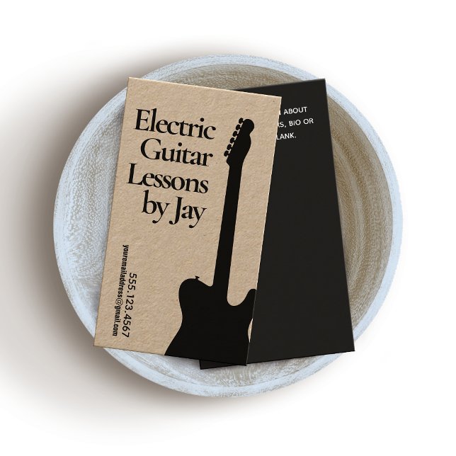 Gitarrenlehrer Gitarrist Kraft Visitenkarte (Von Creator hochgeladen)