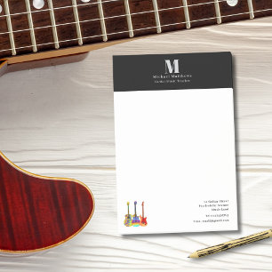Gitarrenlehrer Musikunterricht Individuelles Gesch Post-it Klebezettel