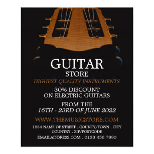 Gitarrenleiter, Musikinstrumentenladen Flyer