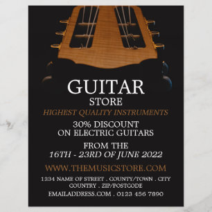 Gitarrenleiter, Musikinstrumentenladen Flyer