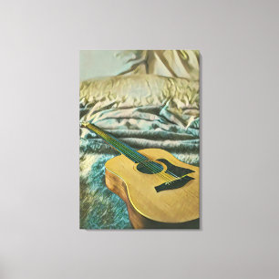 Gitarrenliebhaber Leinwanddruck
