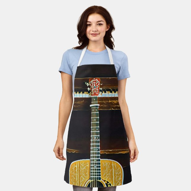 Gitarrenliebhaber Schürze (Getragen)