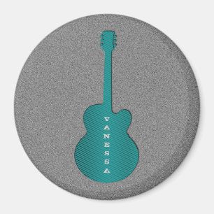 Gitarrenmagnet gestrichen, türkis magnet