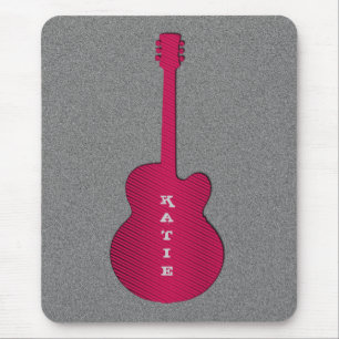 Gitarrenmousepad gestrichen, scharf rosa mousepad