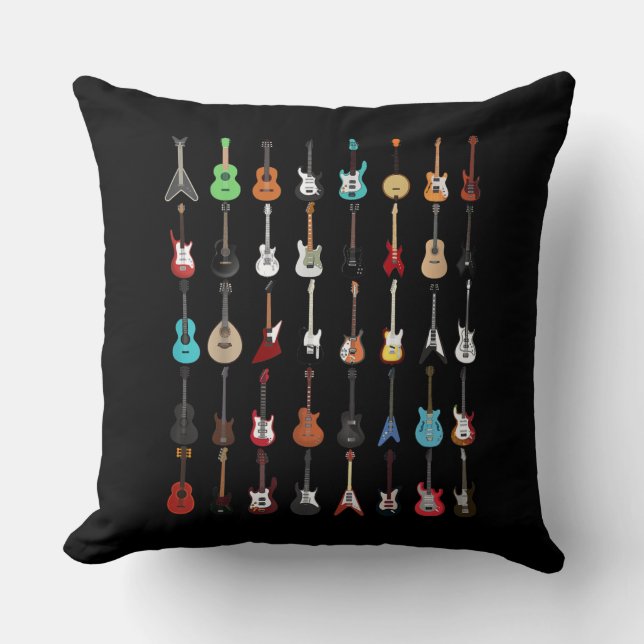 Gitarrenmusik Instrument Rock and Roll Kissen (Vorderseite)
