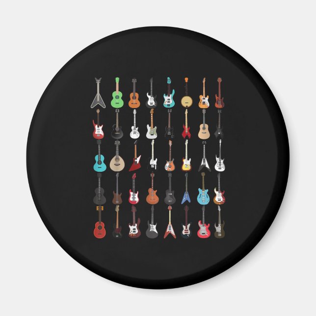 Gitarrenmusik Instrument Rock and Roll Magnet (Vorne)