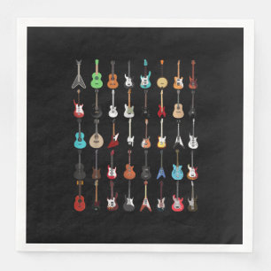 Gitarrenmusik Instrument Rock and Roll Serviette