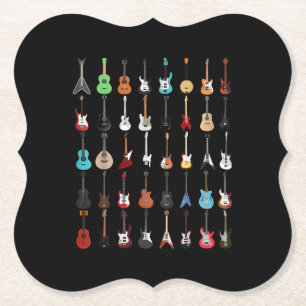 Gitarrenmusik Instrument Rock and Roll Untersetzer